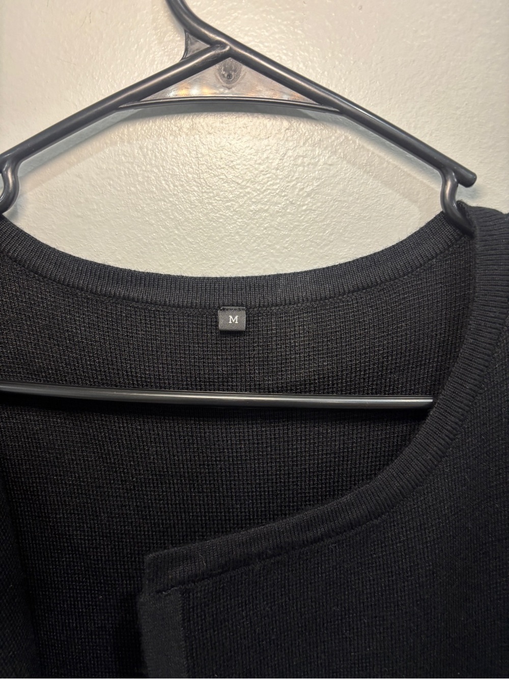 Women's black Open Front Cardigan Long Coatigan Sweater M - Picture 9 of 9